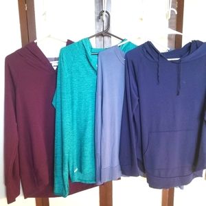 Lot of 4 lounge wear hooded sweatshirts